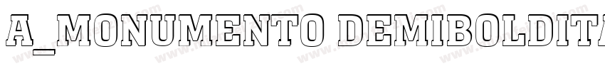a_Monumento DemiBoldItalic字体转换